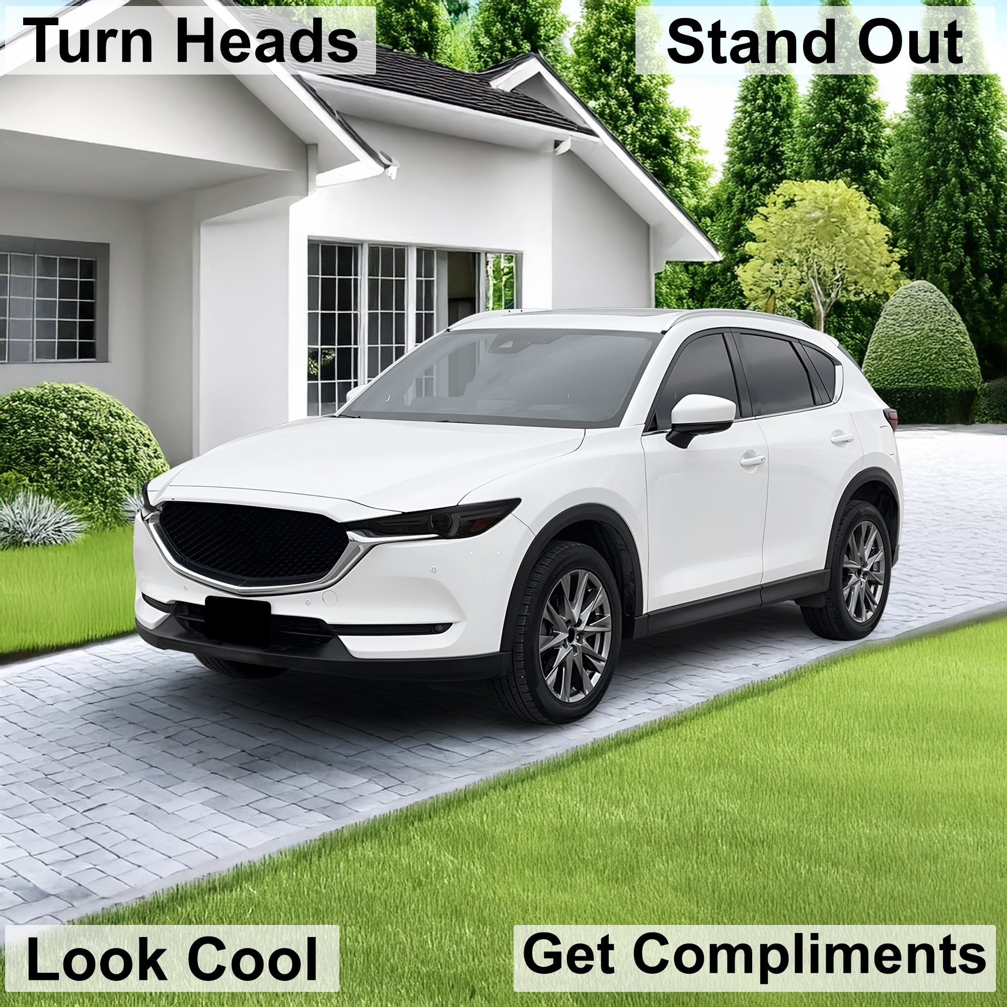 Full Headlight Taillight Precut Smoked PPF Tint Kit Film Overlay Fits Mazda CX - 5 2017 - 2021 - Bogar Tech Designs