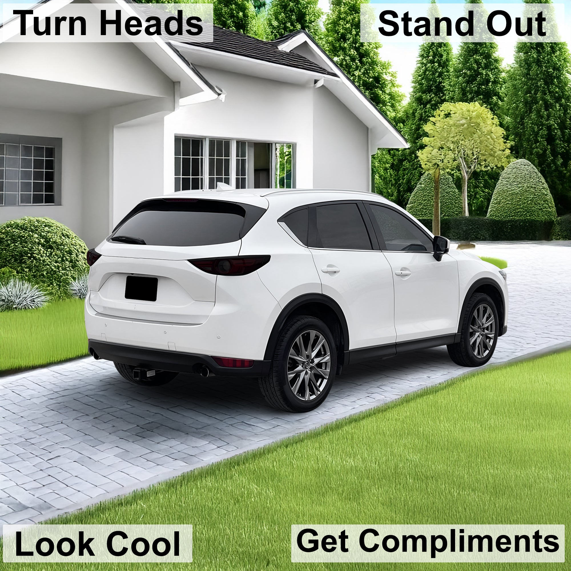 Full Headlight Taillight Precut Smoked PPF Tint Kit Film Overlay Fits Mazda CX - 5 2017 - 2021 - Bogar Tech Designs
