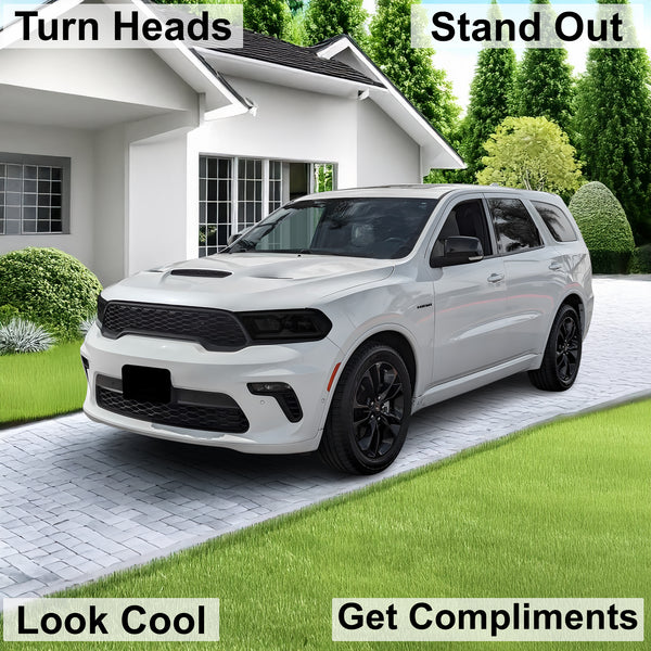 Tinted Racetrack Fog Light Taillight Third Brake Light Sidemarker Overlay Tint Film Fits Dodge Durango 2014 - 2025 - Bogar Tech Designs