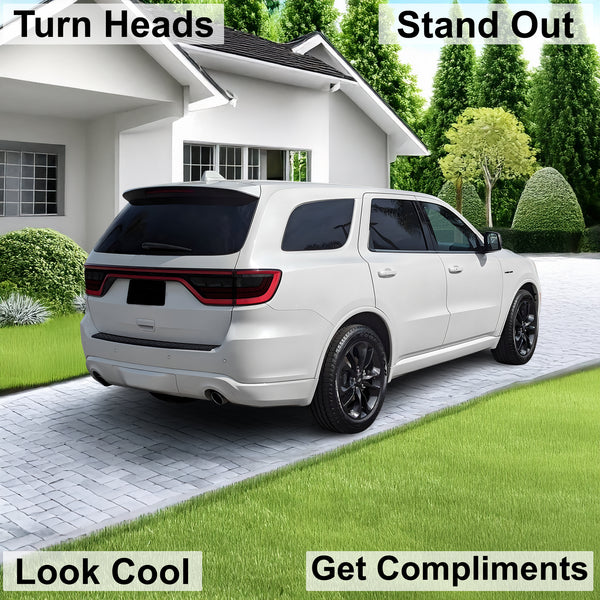 Tinted Racetrack Fog Light Taillight Third Brake Light Sidemarker Overlay Tint Film Fits Dodge Durango 2014 - 2025 - Bogar Tech Designs