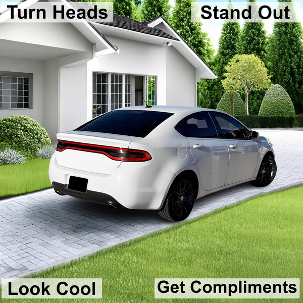 Full Headlight Taillight Racetrack Precut Smoked PPF Tint Kit Film Overlay Fits Dodge Dart 2013-2016