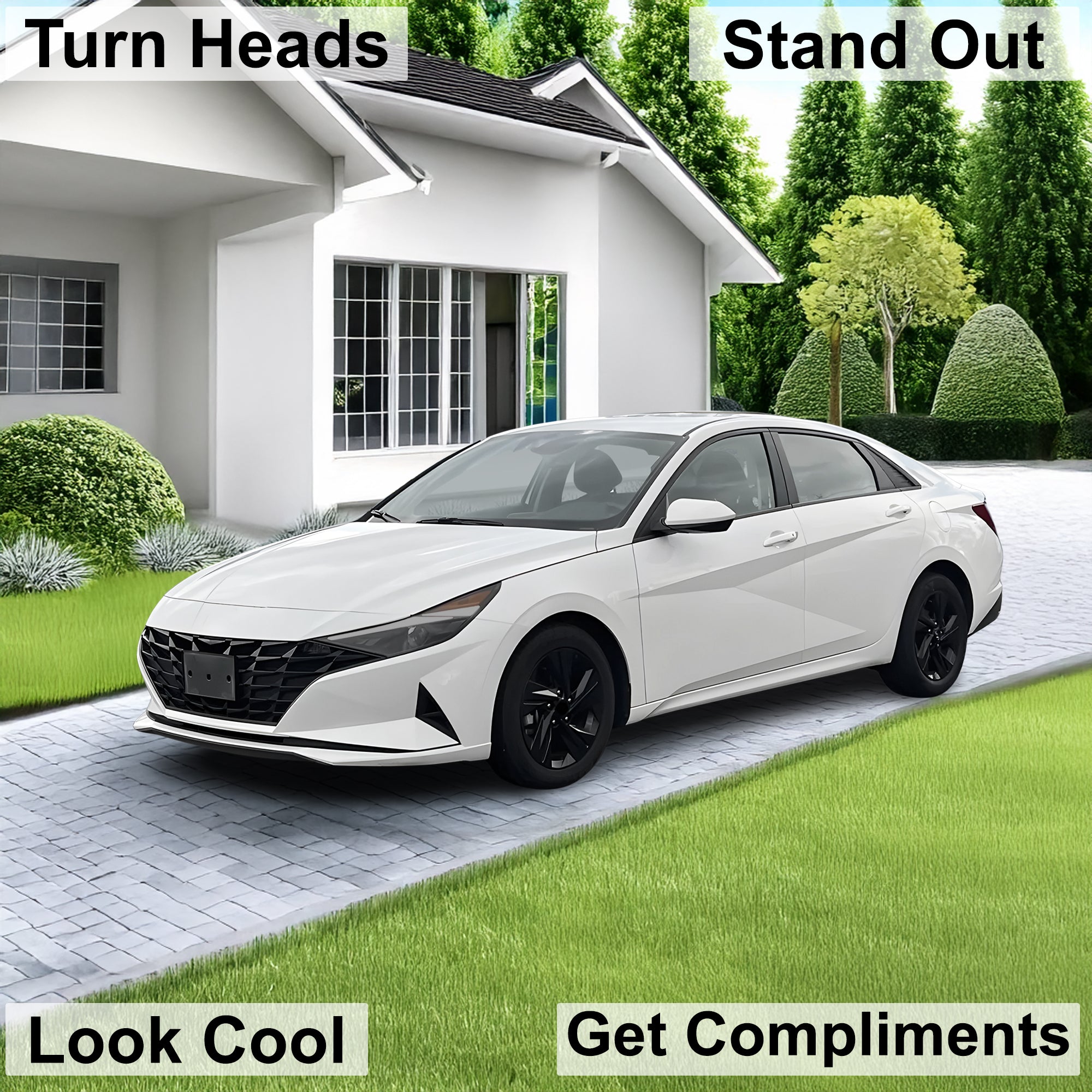 Full Headlight Taillight Precut Smoked PPF Tint Kit Film Overlay Fits Hyundai Elantra 2021 - 2025 - Bogar Tech Designs