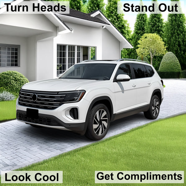Full Headlight Taillight Precut Smoked PPF Tint Kit Film Overlay Fits Volkswagen Atlas 2024-2026
