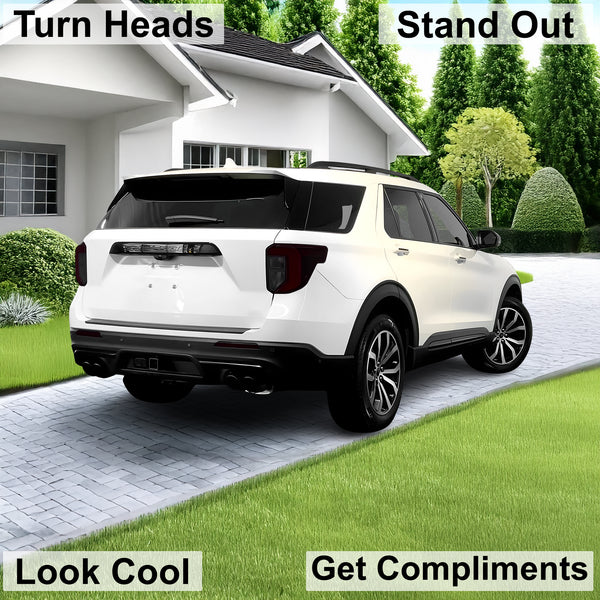 Full Headlight Taillight Precut Smoked PPF Tint Kit Film Overlay Fits Ford Explorer 2020 - 2024 - Bogar Tech Designs