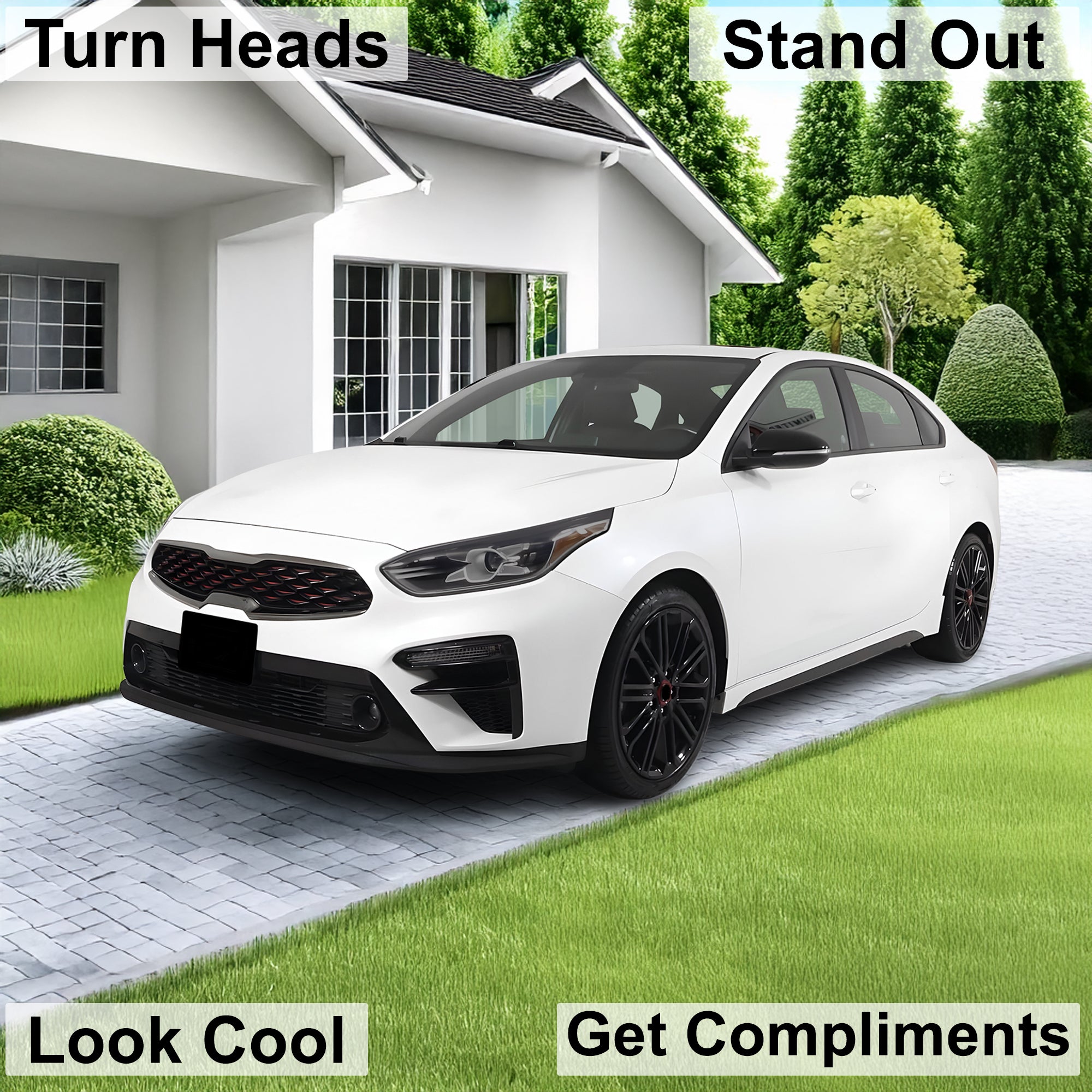 Full Headlight Taillight Precut Smoked PPF Tint Kit Film Overlay Fits Kia Forte 2019 - 2021 - Bogar Tech Designs
