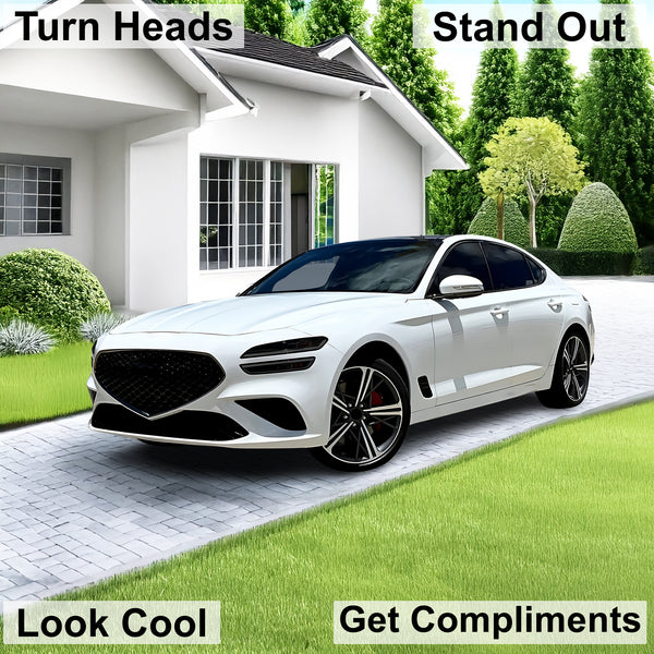Fits Genesis G70 2022 - 2025 Full Headlight Taillight Precut Smoked PPF Tint Kit Film Overlay - Bogar Tech Designs