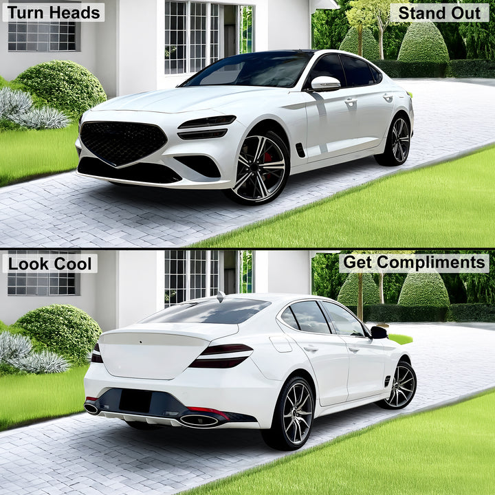 Fits Genesis G70 2022 - 2025 Full Headlight Taillight Precut Smoked PPF Tint Kit Film Overlay - Bogar Tech Designs