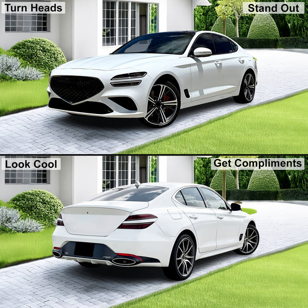 Fits Genesis G70 2022 - 2025 Full Headlight Taillight Precut Smoked PPF Tint Kit Film Overlay - Bogar Tech Designs