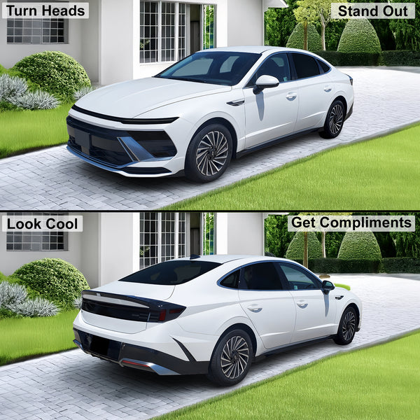 Fits Hyundai Sonata 2024 - 2025 Full Headlight Taillight Precut Smoked PPF Tint Kit Film Overlay - Bogar Tech Designs