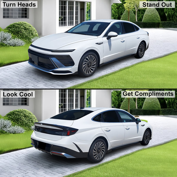 Fits Hyundai Sonata 2024 - 2025 Full Headlight Taillight Precut Smoked PPF Tint Kit Film Overlay - Bogar Tech Designs