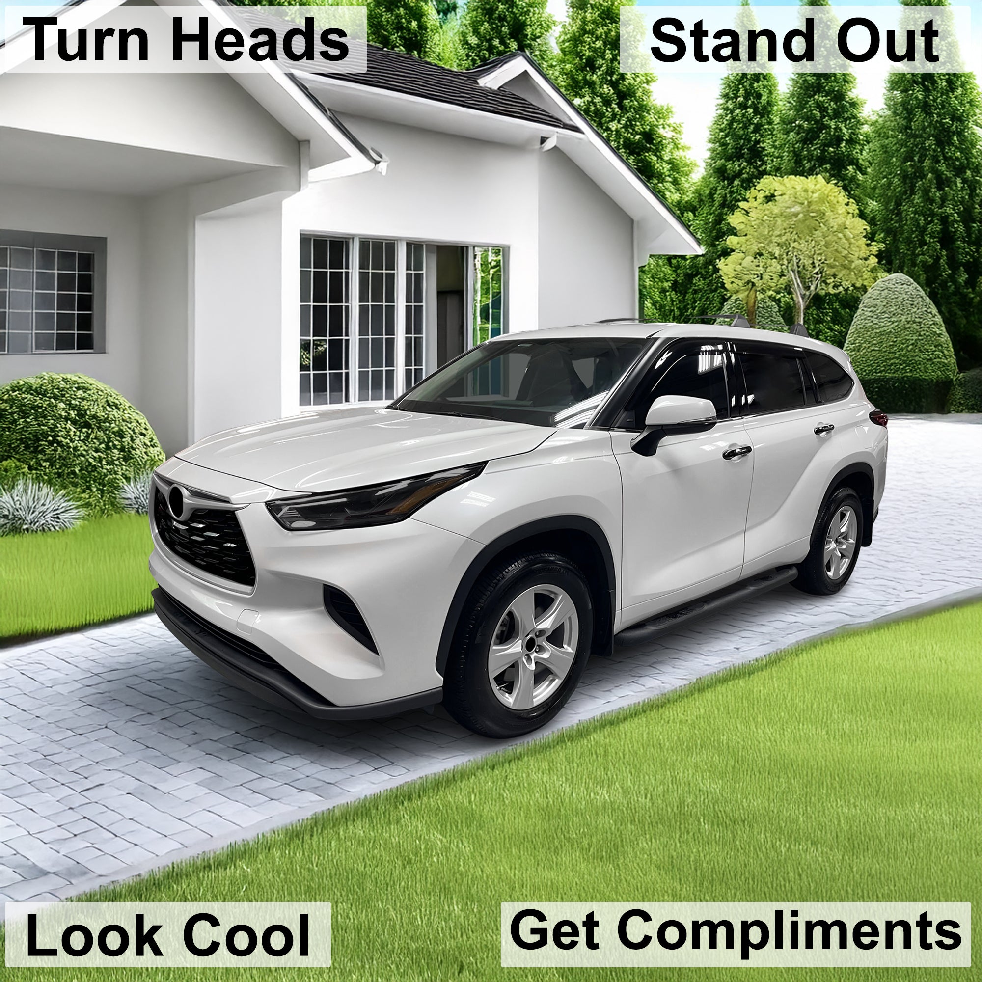 Full Headlight Taillight Precut Smoked PPF Tint Kit Film Overlay Fits Toyota Highlander 2020 - 2025 - Bogar Tech Designs