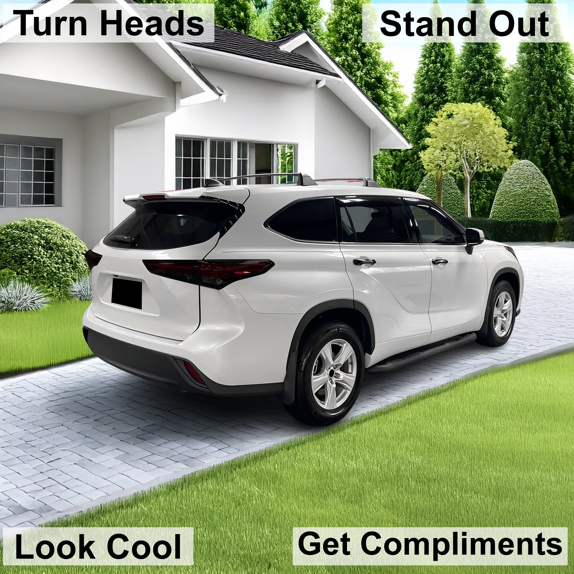 Full Headlight Taillight Precut Smoked PPF Tint Kit Film Overlay Fits Toyota Highlander 2020 - 2025 - Bogar Tech Designs