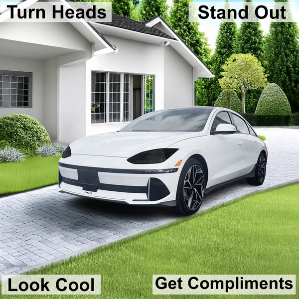 Full Headlight Taillight Precut Smoked PPF Tint Kit Film Overlay Fits Hyundai Ioniq 6 2023-2025