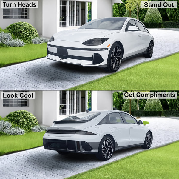 Full Headlight Taillight Precut Smoked PPF Tint Kit Film Overlay Fits Hyundai Ioniq 6 2023-2025