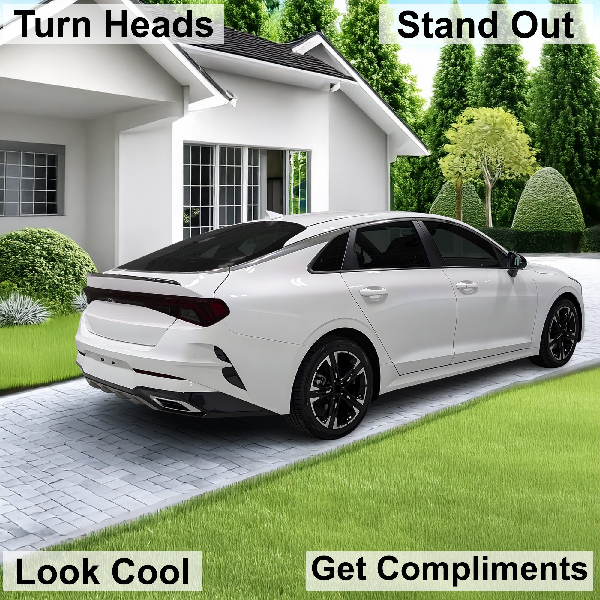 Headlight Taillight Precut Smoked PPF Tint Kit Film Overlay Fits Kia K5 2021 - 2024 - Bogar Tech Designs