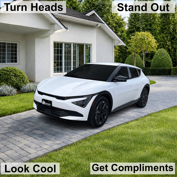 Kia EV6 2025-2026 Dark Smoke Headlight & Taillight Tint Kit – Precut Vinyl Lens Overlays Film