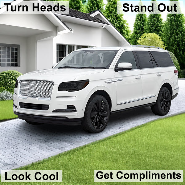 Fits Lincoln Navigator L 2022 - 2024 Full Headlight Taillight Precut Smoked PPF Tint Kit Film Overlay - Bogar Tech Designs