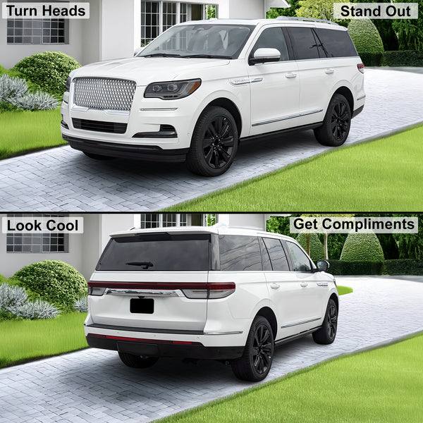 Fits Lincoln Navigator L 2022 - 2024 Full Headlight Taillight Precut Smoked PPF Tint Kit Film Overlay - Bogar Tech Designs