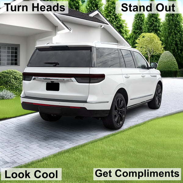 Fits Lincoln Navigator L 2022 - 2024 Full Headlight Taillight Precut Smoked PPF Tint Kit Film Overlay - Bogar Tech Designs