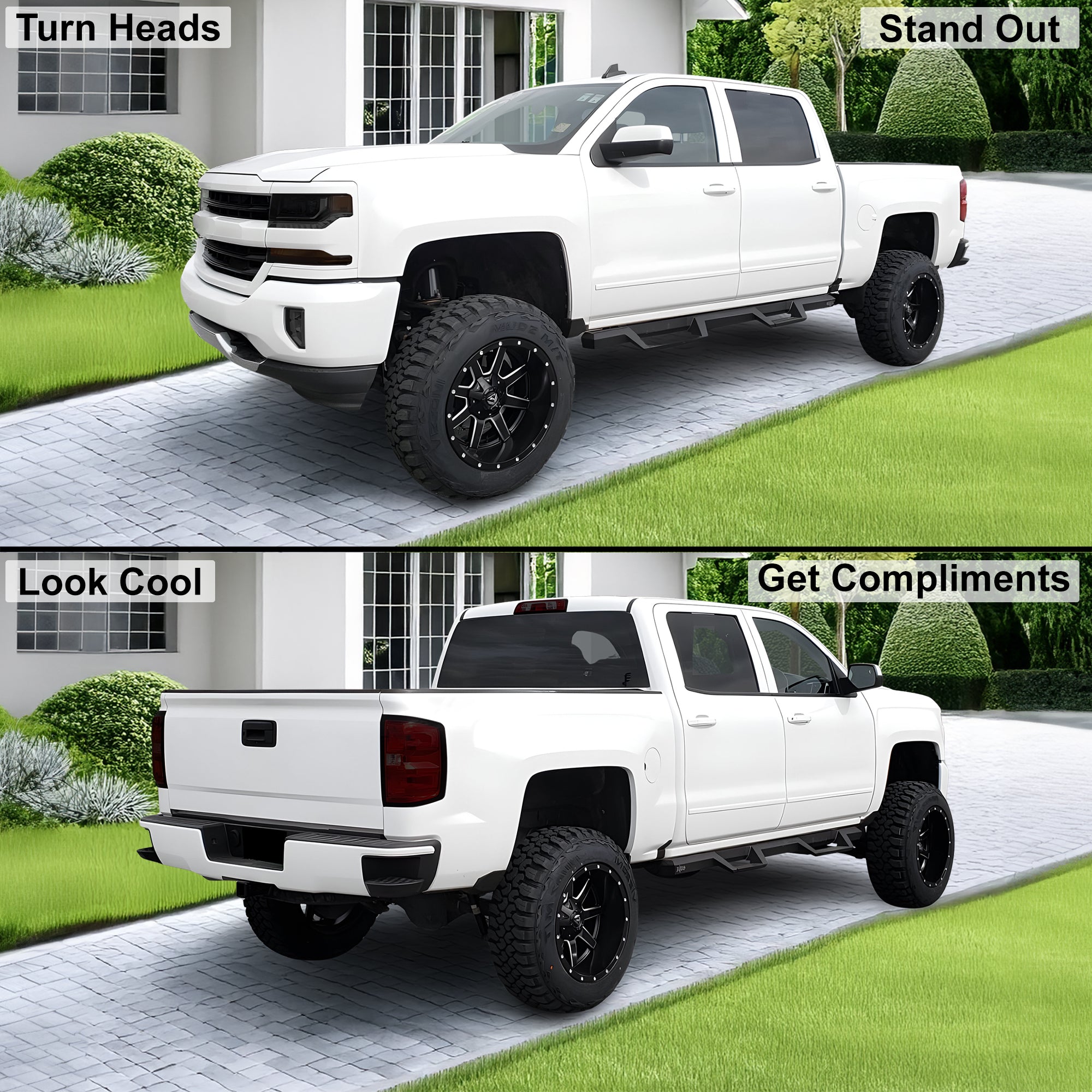 Full Headlight Taillight Precut Smoked PPF Tint Kit Film Overlay Fits Chevy Silverado 2014 - 2018 - Bogar Tech Designs