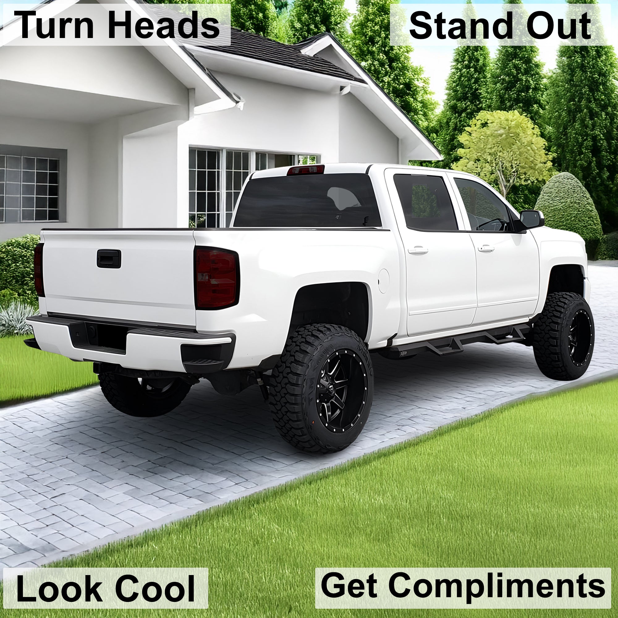 Full Headlight Taillight Precut Smoked PPF Tint Kit Film Overlay Fits Chevy Silverado 2014 - 2018 - Bogar Tech Designs