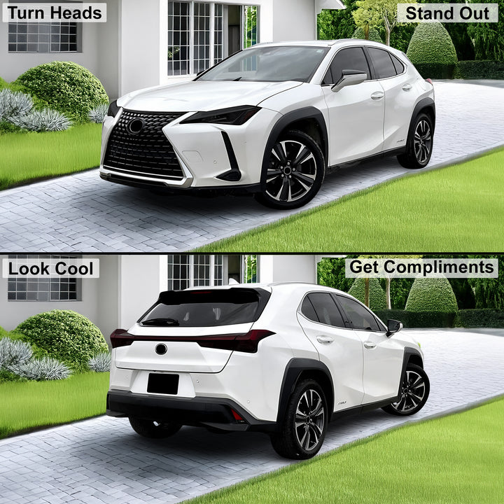 Full Headlight Taillight Precut Smoked PPF Tint Kit Film Overlay Fits Lexus UX 2019 - 2025 - Bogar Tech Designs