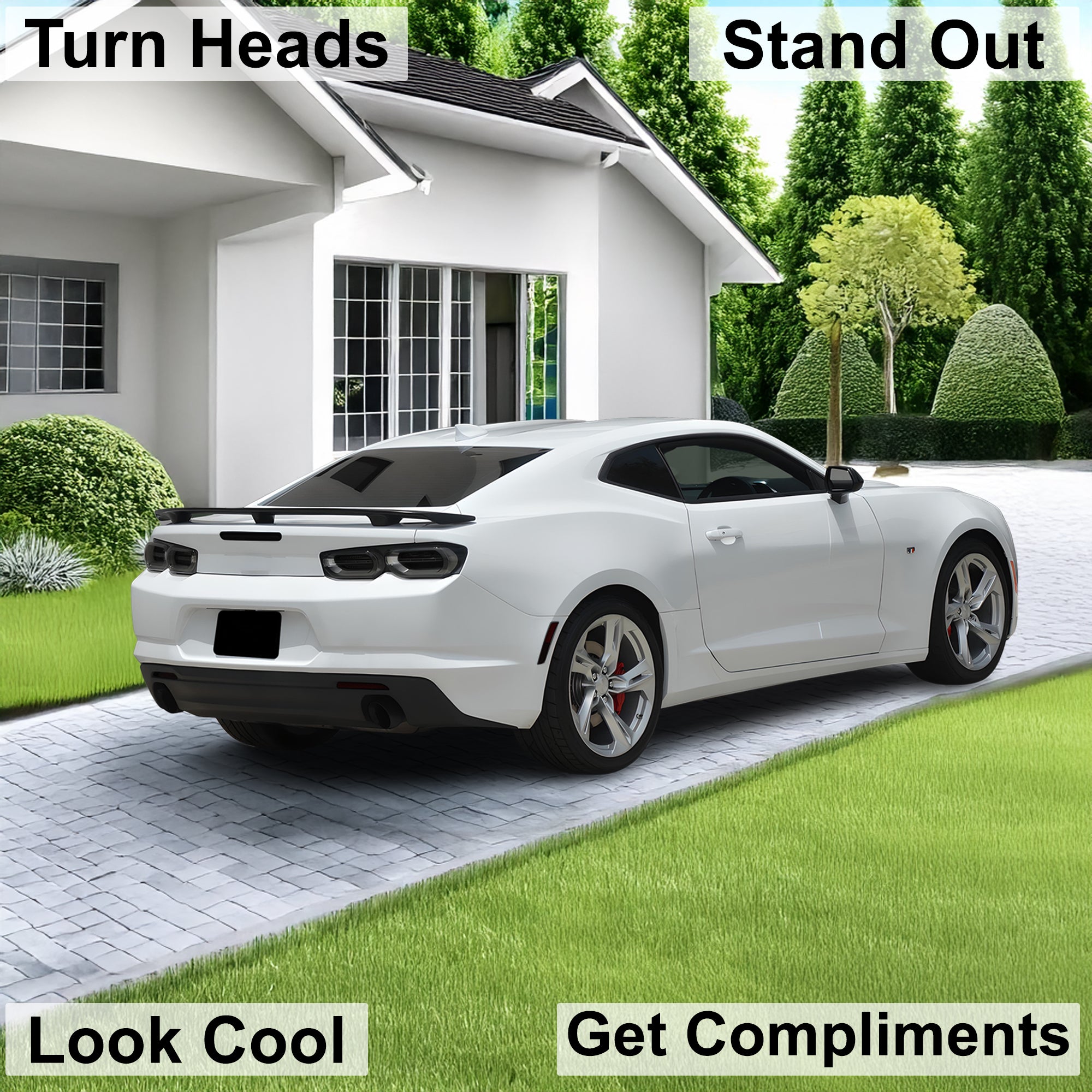 Full Headlight Taillight Precut Smoked PPF Tint Kit Overlay Film Fits Chevrolet Camaro 2019 - 2024 - Bogar Tech Designs