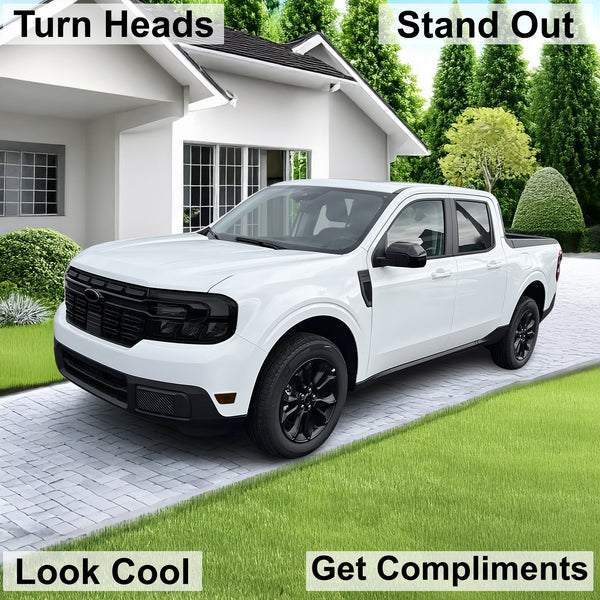 Full Headlight Taillight Precut Smoked PPF Tint Kit Film Overlay Fits Ford Maverick 2022 - 2025 - Bogar Tech Designs