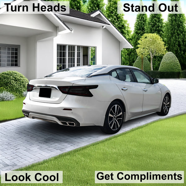 Full Headlight Taillight Precut Smoked PPF Tint Kit Film Overlay Fits Nissan Maxima 2015 - 2023 - Bogar Tech Designs