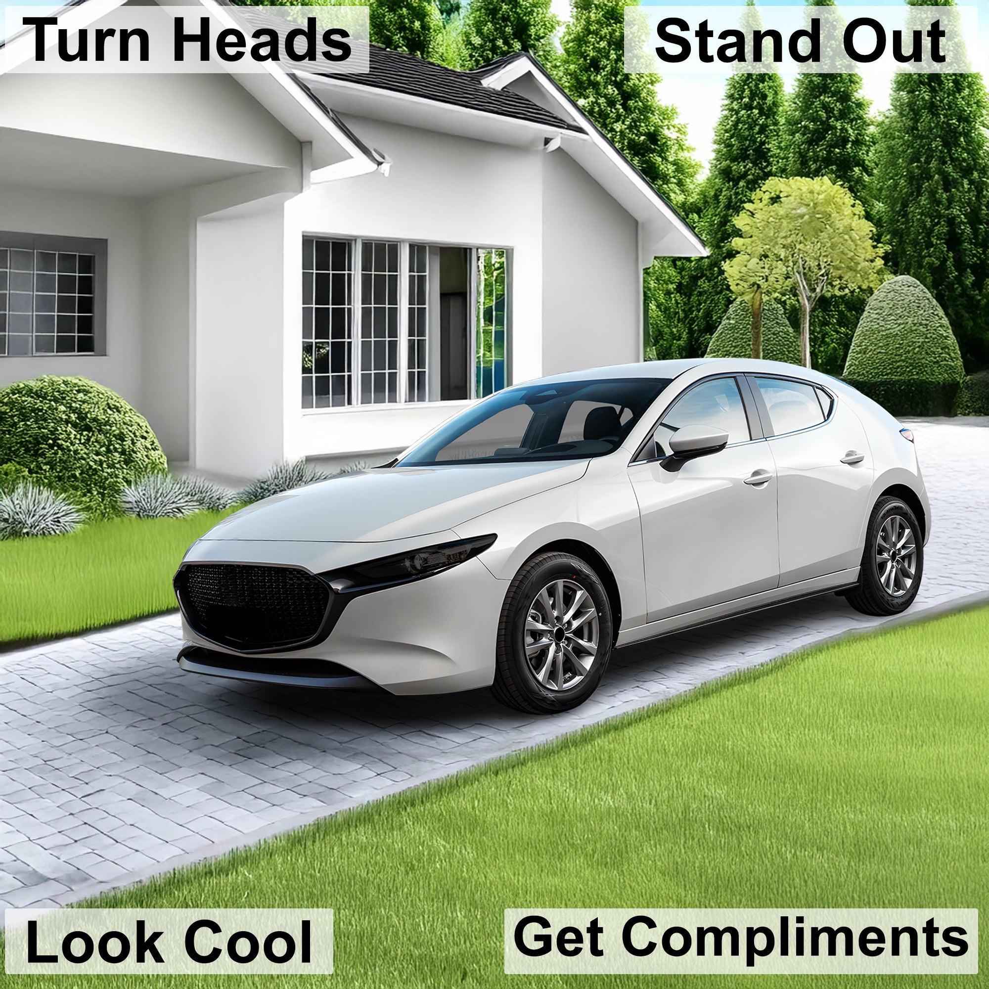 Full Headlight Taillight Precut Smoked PPF Tint Kit Film Overlay Fits Mazda 3 2019 - 2025 - Bogar Tech Designs