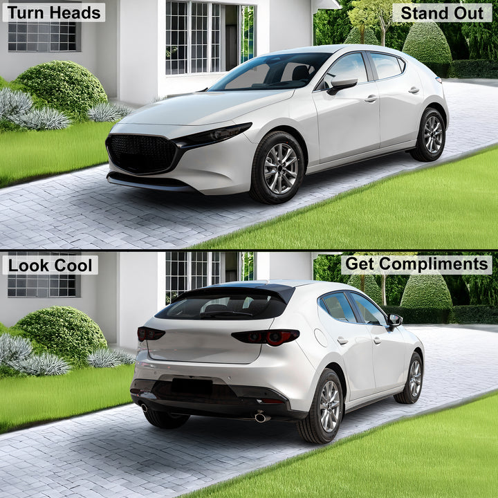 Full Headlight Taillight Precut Smoked PPF Tint Kit Film Overlay Fits Mazda 3 2019 - 2025 - Bogar Tech Designs