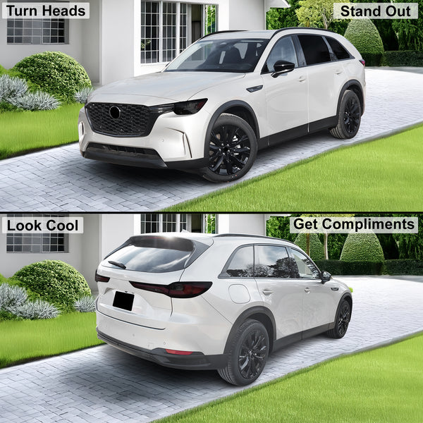Full Headlight Taillight Precut Smoked PPF Tint Kit Film Overlay Fits Mazda Cx - 90 2024 - 2025 - Bogar Tech Designs