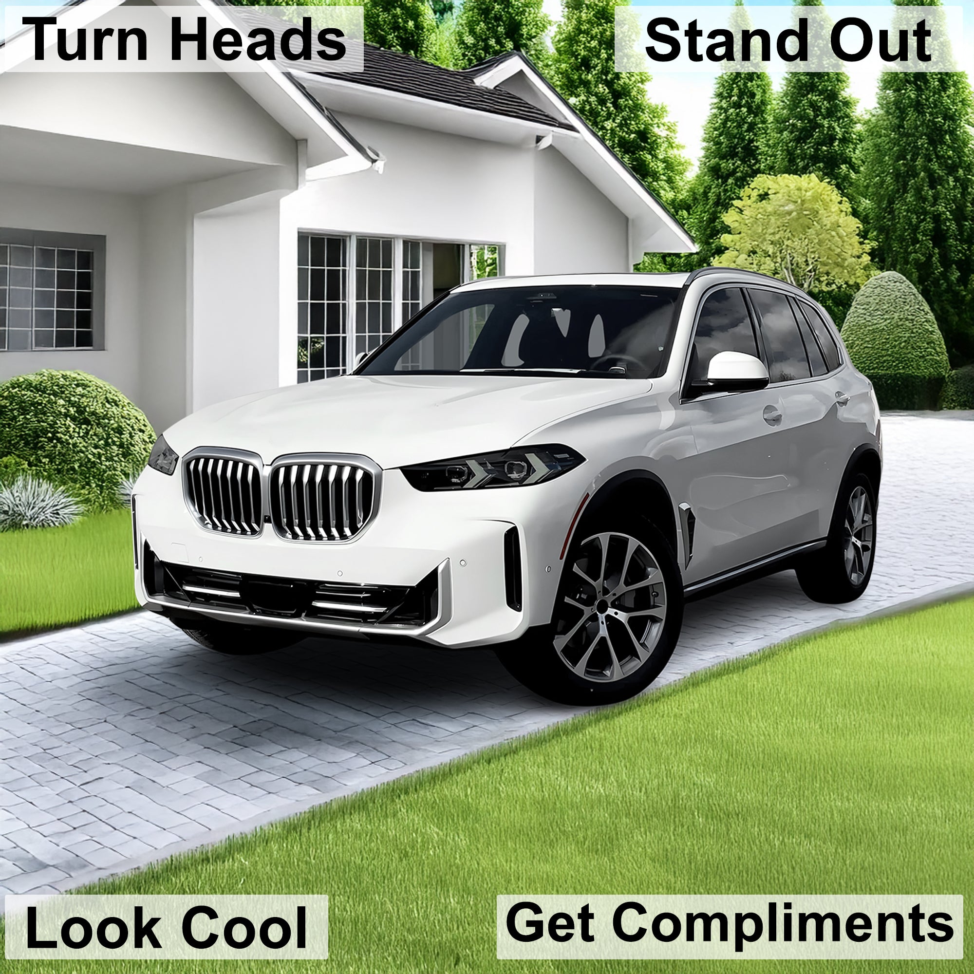 Full Headlight Taillight Precut Smoked PPF Tint Kit Film Overlay Fits BMW X5 2023 - 2025 - Bogar Tech Designs