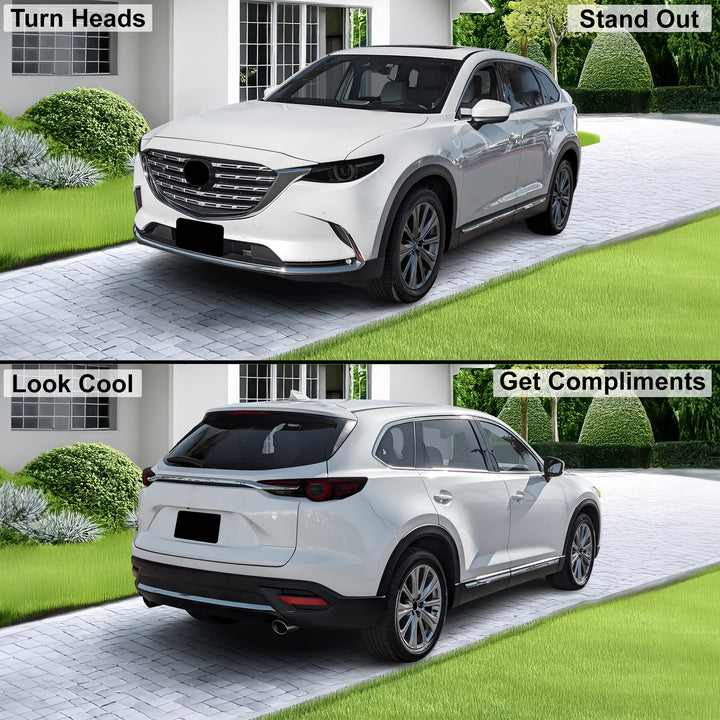 Full Headlight Taillight Precut Smoked PPF Tint Kit Film Overlay Fits Mazda CX - 9 2016 - 2023 - Bogar Tech Designs