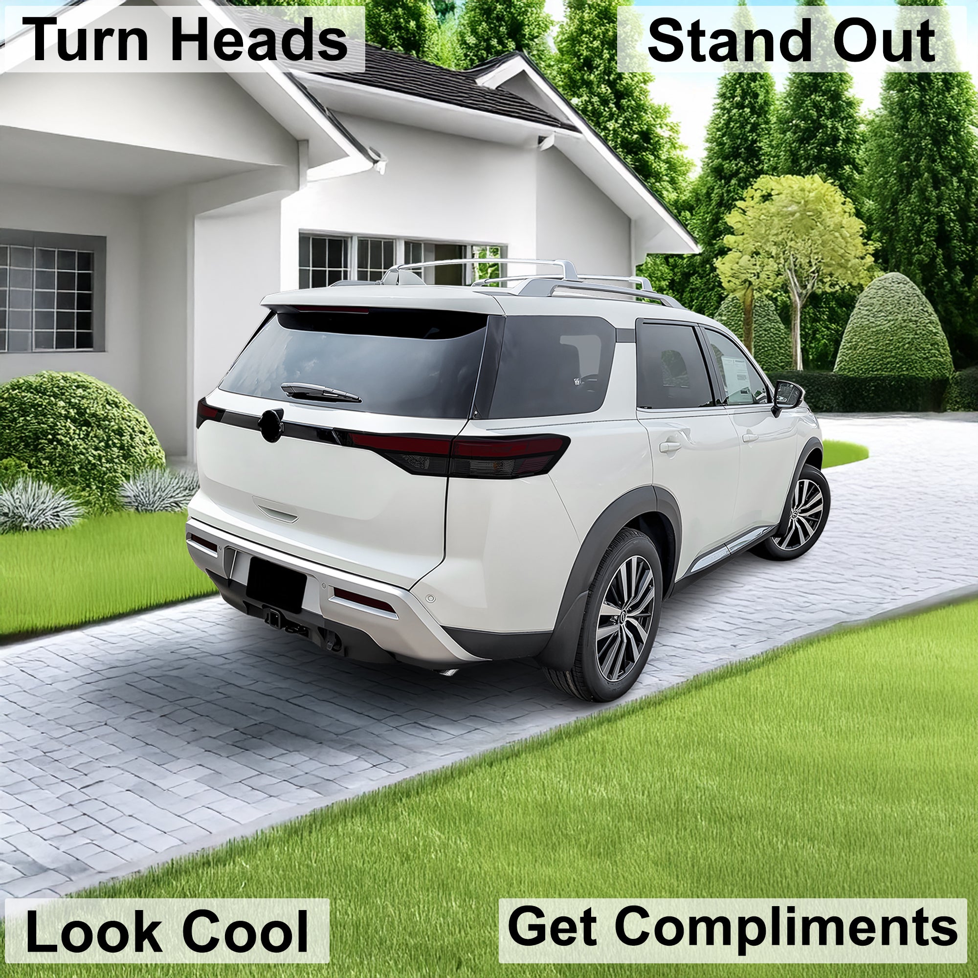 Full Headlight Taillight Precut Smoked PPF Tint Kit Film Overlay Fits Nissan Pathfinder 2022 - 2025 - Bogar Tech Designs