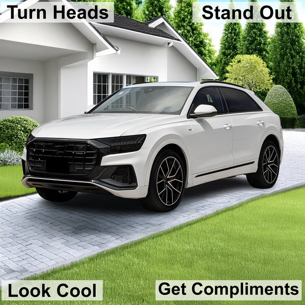 Full Headlight Taillight Precut Smoked PPF Tint Kit Film Overlay Fits Audi Q8 2019 - 2024 - Bogar Tech Designs