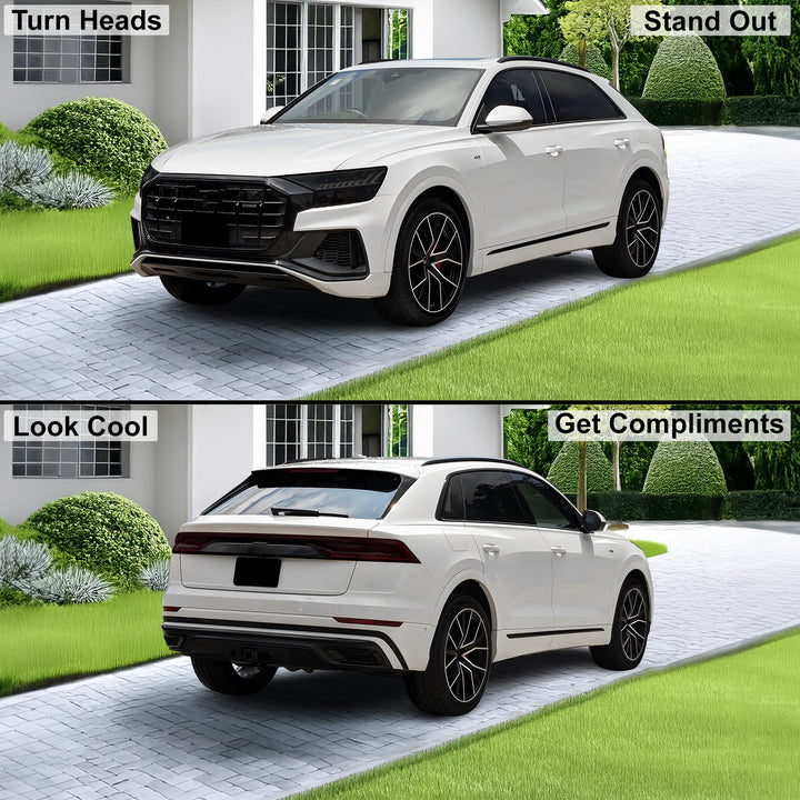 Full Headlight Taillight Precut Smoked PPF Tint Kit Film Overlay Fits Audi Q8 2019 - 2024 - Bogar Tech Designs