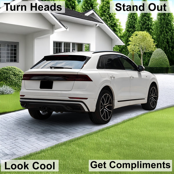 Full Headlight Taillight Precut Smoked PPF Tint Kit Film Overlay Fits Audi Q8 2019 - 2024 - Bogar Tech Designs