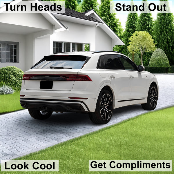 Full Headlight Taillight Precut Smoked PPF Tint Kit Film Overlay Fits Audi Q8 2019 - 2024 - Bogar Tech Designs