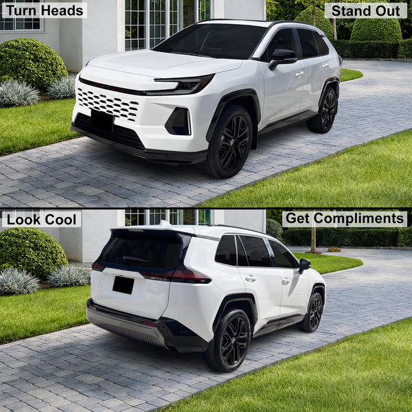 Toyota RAV4 2026-2027 Dark Smoke Headlight & Taillight Tint Kit – Precut Vinyl Lens Overlays Film