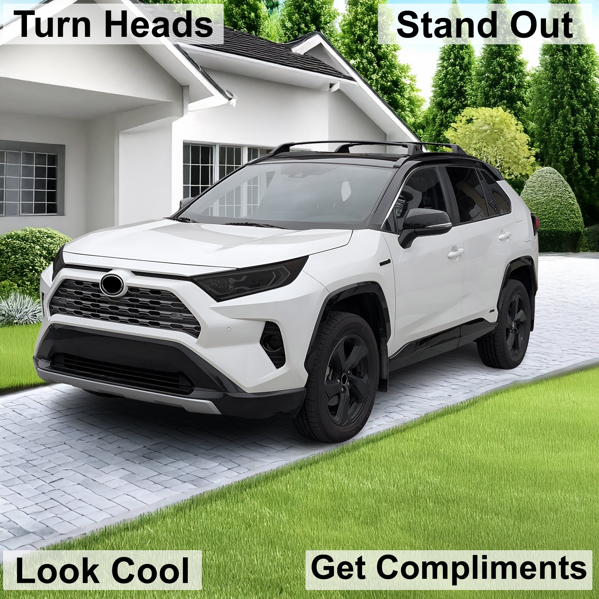 Tinted Taillight Third Brake Reflector Headlight Reverse Light Overlay Tint Film Fits Toyota Rav4 2019 - 2025 - Bogar Tech Designs