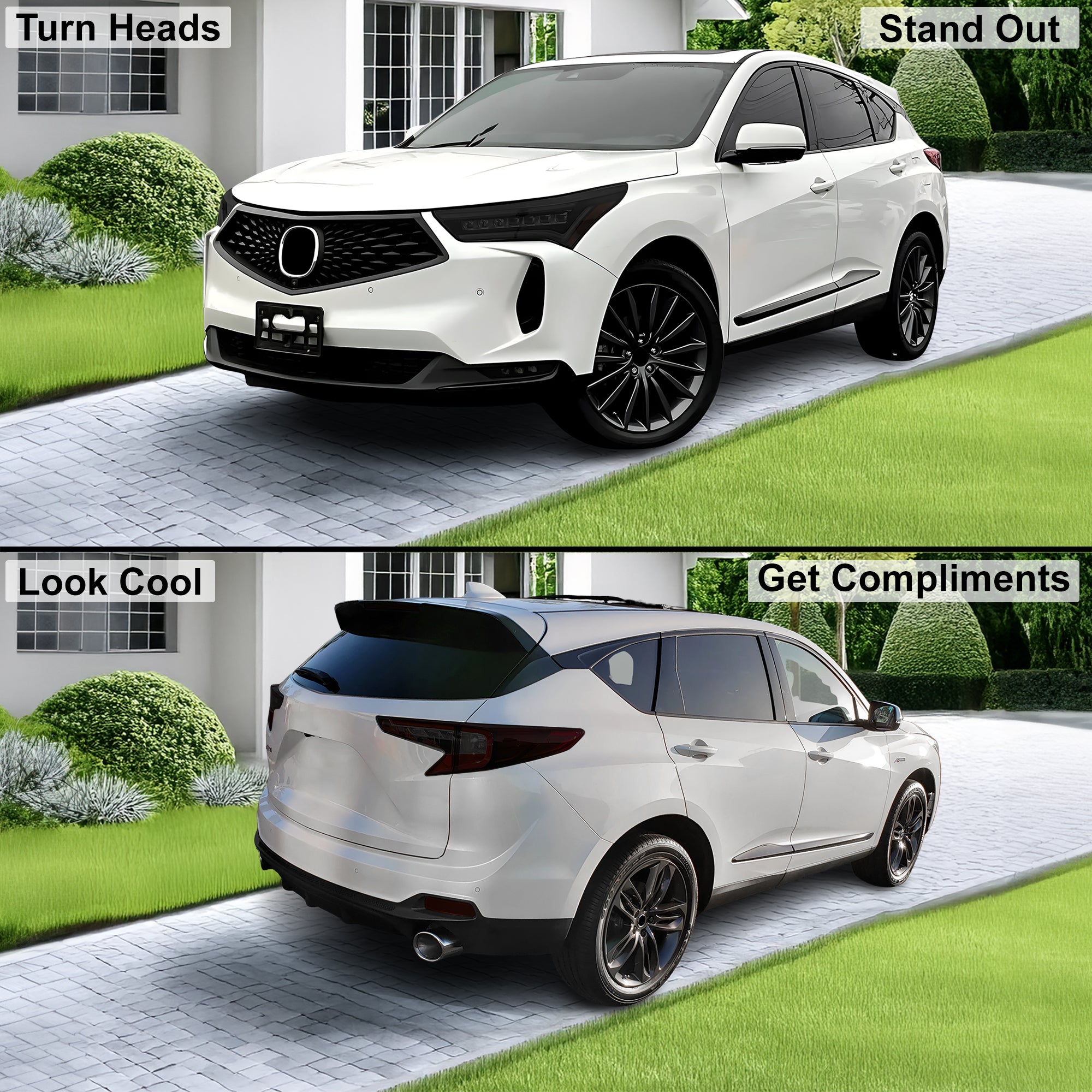 Full Headlight Taillight Precut Smoked PPF Tint Kit Film Overlay Fits Acura RDX 2019 - 2025 - Bogar Tech Designs