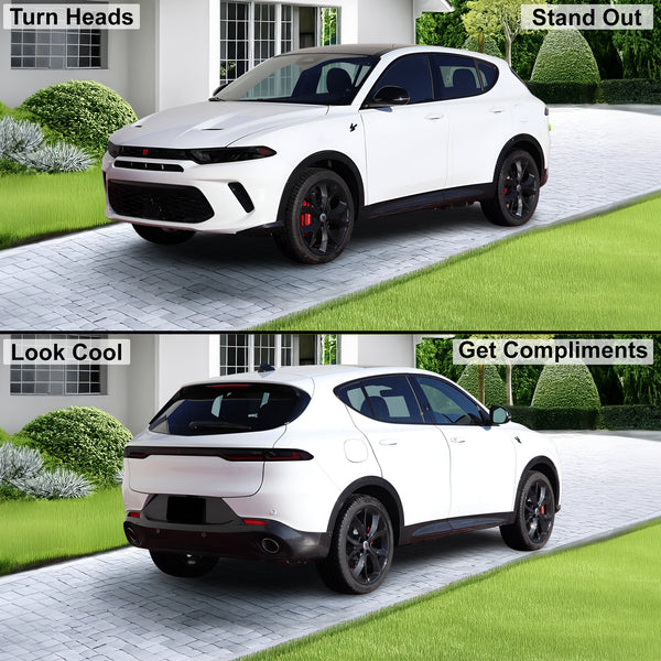 Full Headlight Taillight Precut Smoked PPF Tint Kit Film Overlay Fits Dodge Hornet 2023 - 2025 - Bogar Tech Designs