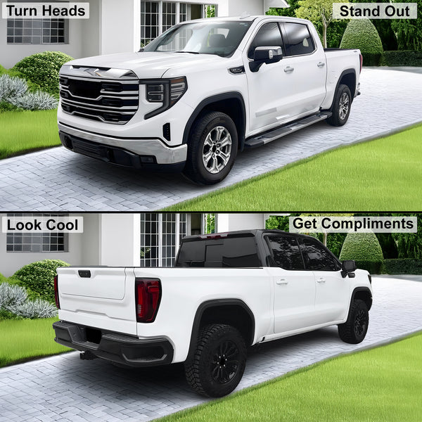 Full Headlight Taillight Precut Smoked PPF Tint Kit Film Overlay Fits GMC Sierra 2022 - 2025 - Bogar Tech Designs
