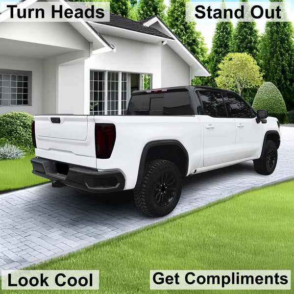 Full Headlight Taillight Precut Smoked PPF Tint Kit Film Overlay Fits GMC Sierra 2022 - 2025 - Bogar Tech Designs
