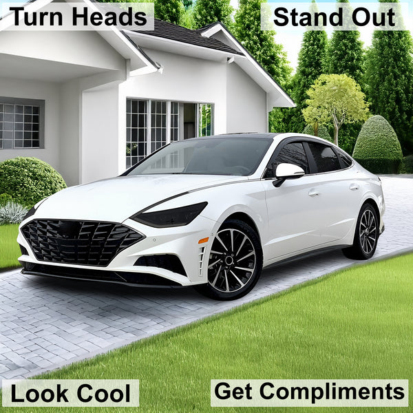 Full Headlight Taillight Precut Smoked PPF Tint Kit Film Overlay Fits Hyundai Sonata 2020 - 2023 - Bogar Tech Designs