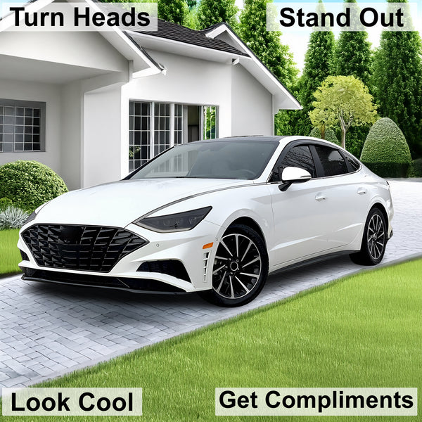 Full Headlight Taillight Precut Smoked PPF Tint Kit Film Overlay Fits Hyundai Sonata 2020 - 2023 - Bogar Tech Designs