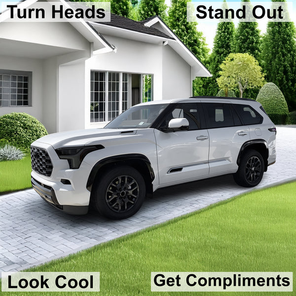 Full Headlight Taillight Precut Smoked PPF Tint Kit Film Overlay Fits Toyota Sequoia 2023 - 2025 - Bogar Tech Designs
