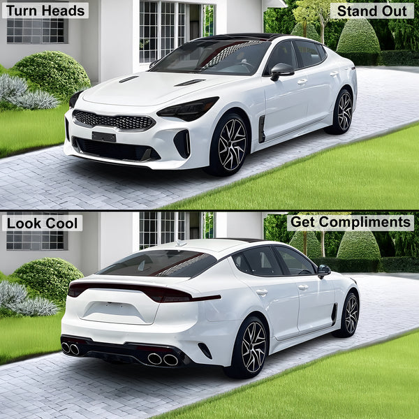Headlight Taillight Precut Smoked PPF Tint Kit Film Overlay Fits Kia Stinger 2018 - 2024 - Bogar Tech Designs