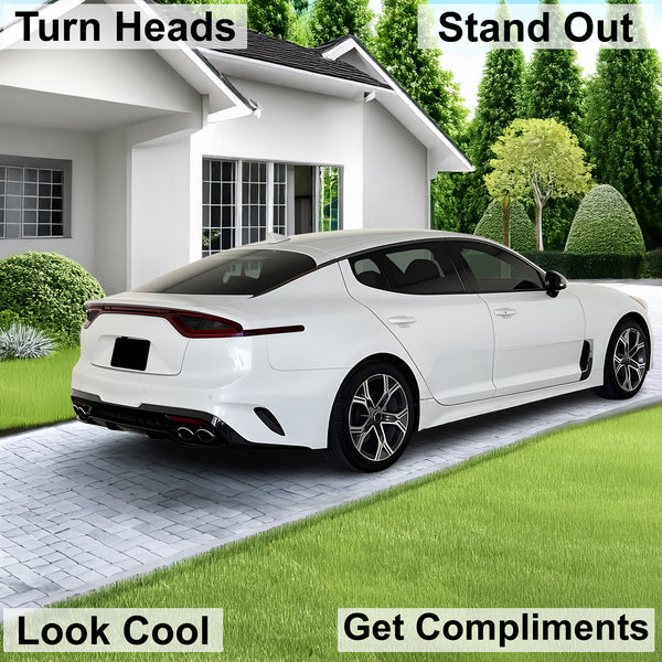 Rear Side Markers Reflectors Tail Light Precut Smoked Vinyl Tint Fits Kia Stinger GT 2018 - 2021 - Bogar Tech Designs